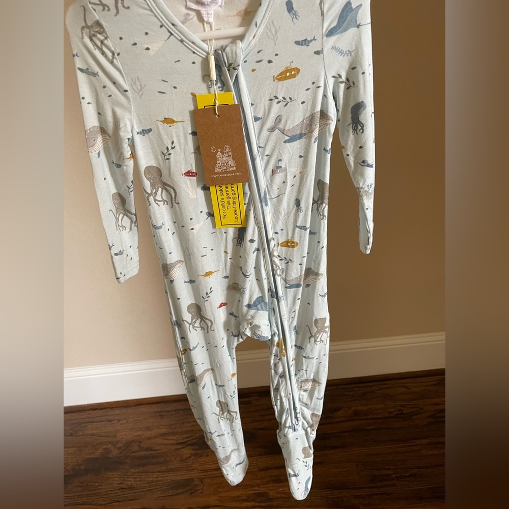 Angel Dear NWT Footie PJs with sea creature 12-18 months